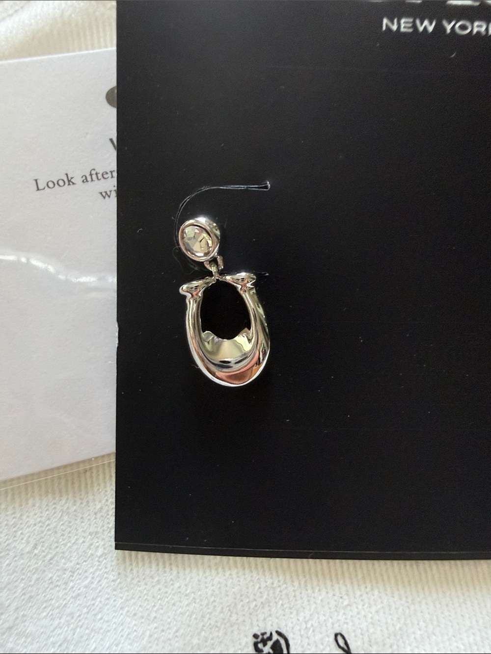 NWT COACH Sterling Silver Horseshoe Earrings - Picture 2 of 5